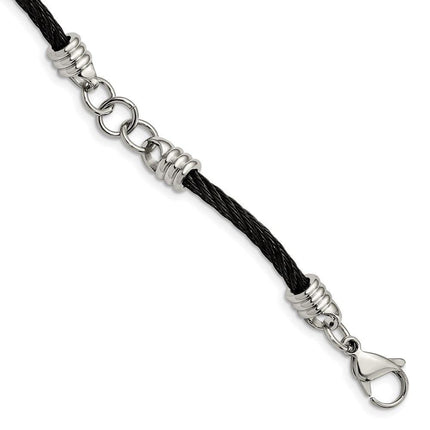 Stainless Steel Black IP-plated Bracelet ,