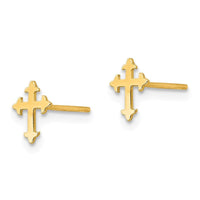 Madi K Kid's 14K Polished Cross Post Earrings ,