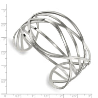 Stainless Steel Polished Cuff Bangle ,