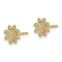 Madi K Kid's 14k CZ Flower Post Earrings ,