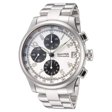 Eberhard & Co. Men's Watch - Traversetolo Chronograph White Dial Silver Bracelet 31051.2 ,
