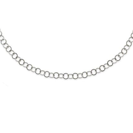 Stainless Steel Polished 8MM Circle Link Necklace ,