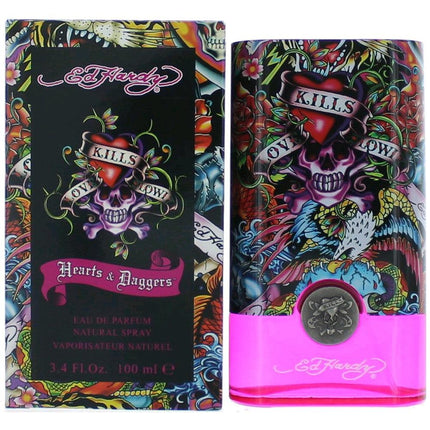 Ed Hardy Hearts & Daggers by Christian Audigier, 3.4 oz Eau De Parfum Spray for Women ,