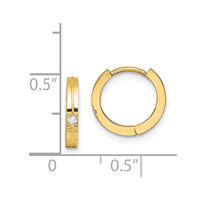 Madi K Kid's 14k CZ Hinged Hoop Earrings ,