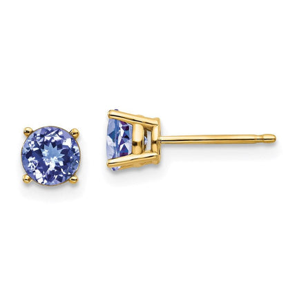14k Tanzanite Post Earrings ,