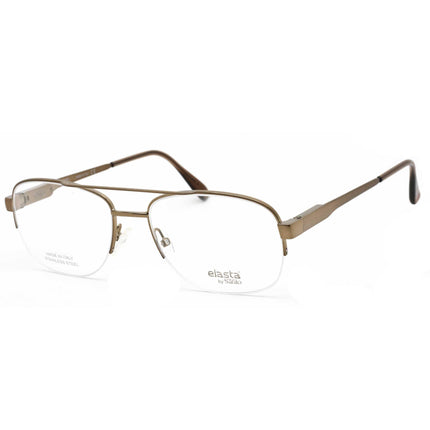 Elasta Men's Eyeglasses - Brown Aviator Half Rim Frame Clear Lens | 7184/N 009Q 00 ,