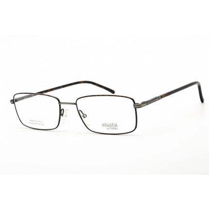 Elasta Men's Eyeglasses - Havana Grey Stainless Steel Rectangular | E 7232 0AB8 00 ,