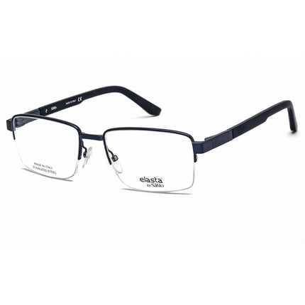 Elasta Men's Eyeglasses - Matte Blue Half Rim Metal Rectangular Frame | 3116 0156 00 ,