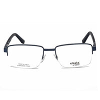 Elasta Men's Eyeglasses - Matte Blue Half Rim Metal Rectangular Frame | 3116 0156 00 ,