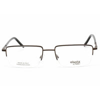 Elasta Unisex Eyeglasses - Matte Brown Rectangular Frame Clear Lens | 7219 04IN 00 ,