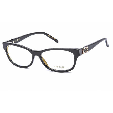 Elie Saab Women's Eyeglasses - Black Cat Eye Plastic Frame Clear Lens | ES 044 0807 00 ,