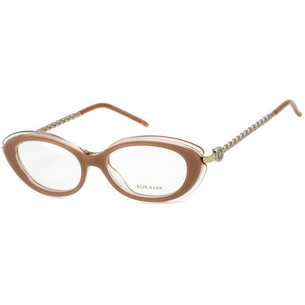 Elie Saab Women's Eyeglasses - Clear Lens Full Rim Nude/Gold Frame | ES 049 0FIB 00 ,