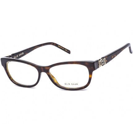 Elie Saab Women's Eyeglasses - Dark Havana Rectangular Shaped Frame | ES 044 0086 00 ,