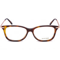 Elie Saab Women's Eyeglasses - Dark Havana/Rose Gold Rectangular Frame | ES 022 0086 ,