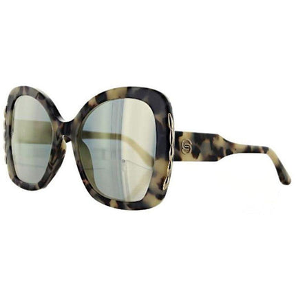Elie Saab Women's Sunglasses - Dark Havana Acetate Frame | 030S-0086O3-56-21-145 ,
