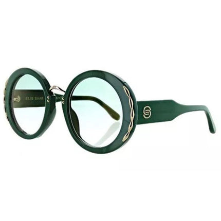 Elie Saab Women's Sunglasses - Green Round Frame | 013S-01ED2Z-51-23-145 ,