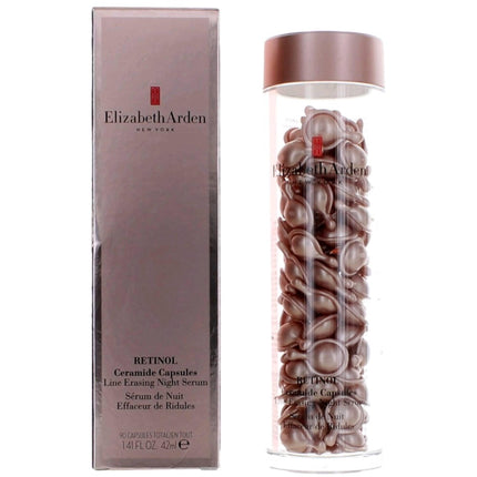 Elizabeth Arden Women's Line Erasing Night Serum - Retinol Ceramide, 90 Capsules ,