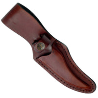 Elk Ridge Knife - Stainless Steel Fixed Satin Blade with Leather Sheath | ER-299D ,