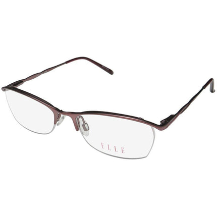 Elle Women's Eyeglasses - Wine Half Rim Frame Adjustable Nose Pad | ELLE 13353 WI ,