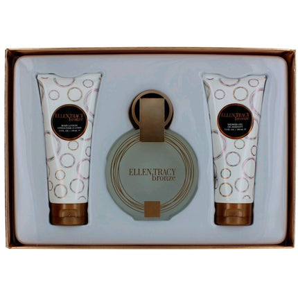 Ellen Tracy Women's Gift Set - Bronze Authentic and Captivating Fragrance, 3 Piece ,