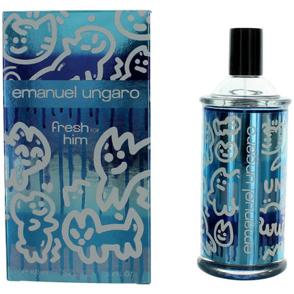Emanuel Ungaro Men's Eau De Toilette Spray - Fresh for him Lasting Allure, 3.4 oz ,