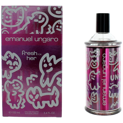 Emanuel Ungaro Women's Eau De Toilette Spray - Fresh for Her Refreshing Fusion, 3.4 oz ,