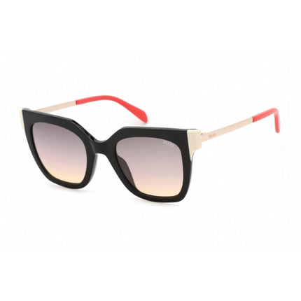 Emilio Pucci Men's Sunglasses - Shiny Black/Rose Gold Plastic Cat Eye | EP0121 01B ,