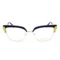 Emilio Pucci Women's Eyeglasses - Blue/Green/Gold Cat Eye Plastic Frame | EP5147 072 ,