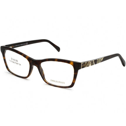 Emilio Pucci Women's Eyeglasses - Clear Demo Lens Dark Havana Frame | EP5033-3 052 ,