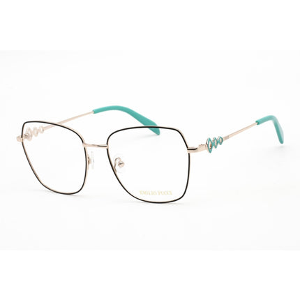 Emilio Pucci Women's Eyeglasses - Clear Demo Lens Gold and Black Frame | EP5179 005 ,
