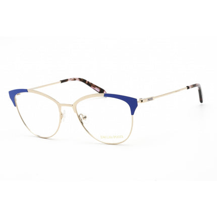 Emilio Pucci Women's Eyeglasses - Clear Lens Full Rim Gold/Blue Frame | EP5087 032 ,