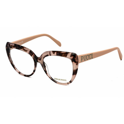 Emilio Pucci Women's Eyeglasses - Coloured Havana Frame Clear Demo Lens | EP5173 055 ,