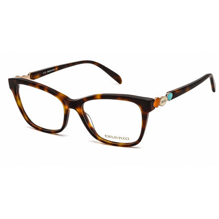 Emilio Pucci Women's Eyeglasses - Dark Havana Plastic Cat Eye Full Rim | EP5150 052 ,