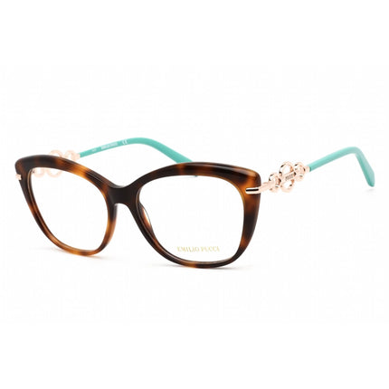 Emilio Pucci Women's Eyeglasses - Dark Havana/Turquoise Butterfly Frame | EP5163 052 ,