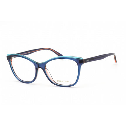 Emilio Pucci Women's Eyeglasses - Full Rim Blue Cat Eye Shaped Plastic | EP5098 092 ,