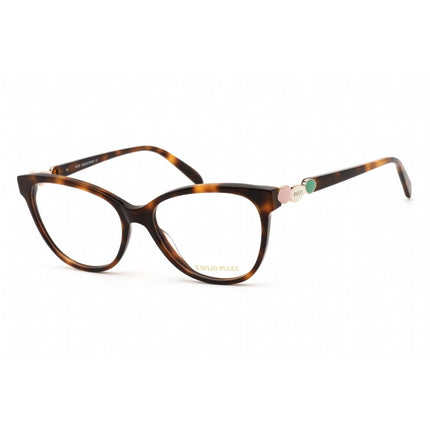 Emilio Pucci Women's Eyeglasses - Full Rim Dark Havana Cat Eye Frame | EP5151 052 ,