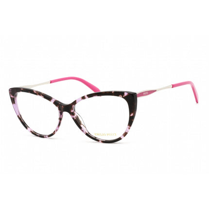 Emilio Pucci Women's Eyeglasses - Full Rim Havana/Pink Cat Eye Plastic | EP5101 056 ,