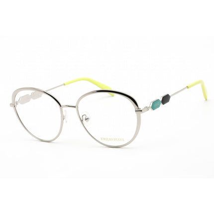 Emilio Pucci Women's Eyeglasses - Full Rim Shiny Palladium Metal Frame | EP5187 016 ,