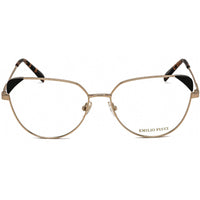 Emilio Pucci Women's Eyeglasses - Gold/Black/Havana Cat Eye Shape Frame | EP5112 033 ,