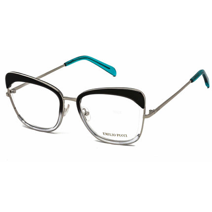 Emilio Pucci Women's Eyeglasses - Grey/Black Cat Eye Metal Full Rim | EP5090 020 ,