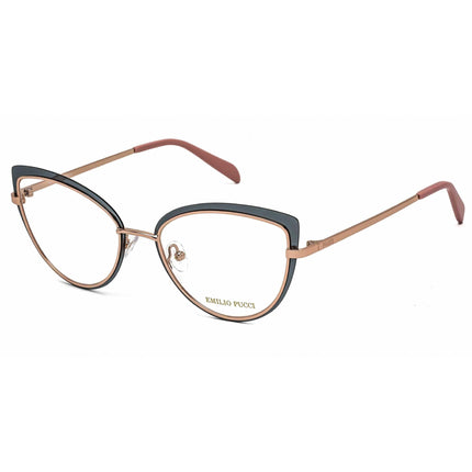 Emilio Pucci Women's Eyeglasses - Grey/Rose Gold Cat Eye Full Rim Frame | EP5143 020 ,