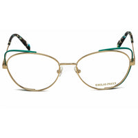 Emilio Pucci Women's Eyeglasses - Pale Gold Cat Eye Frame Demo Lens | EP5141 032 ,