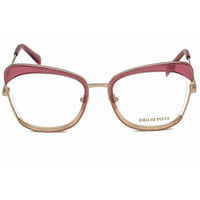Emilio Pucci Women's Eyeglasses - Pink Cat Eye Metal Frame Clear Lens | EP5090 074 ,