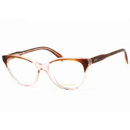 Emilio Pucci Women's Eyeglasses - Pink/Brown Full Rim Plastic Cat Eye | EP5165 074 ,
