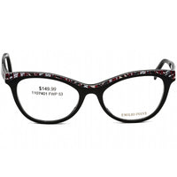 Emilio Pucci Women's Eyeglasses - Shiny Black/Red/White Plastic Frame | EP5036-3 001 ,