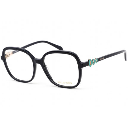 Emilio Pucci Women's Eyeglasses - Shiny Blue Square Shape Plastic Frame | EP5177 090 ,
