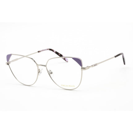Emilio Pucci Women's Eyeglasses - Shiny Palladium and Lilac Metal Frame | EP5112 020 ,