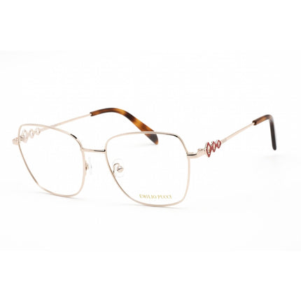Emilio Pucci Women's Eyeglasses - Shiny Rose Gold Butterfly Metal Frame | EP5179 028 ,