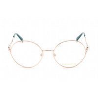 Emilio Pucci Women's Eyeglasses - Shiny Rose Gold Metal Round Shape Frame | EP5203 028 ,