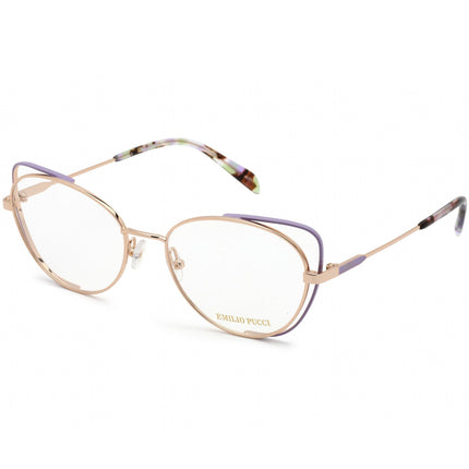 Emilio Pucci Women's Eyeglasses - Shiny Rose Gold/Purple/Havana Frame | EP5141 028 ,